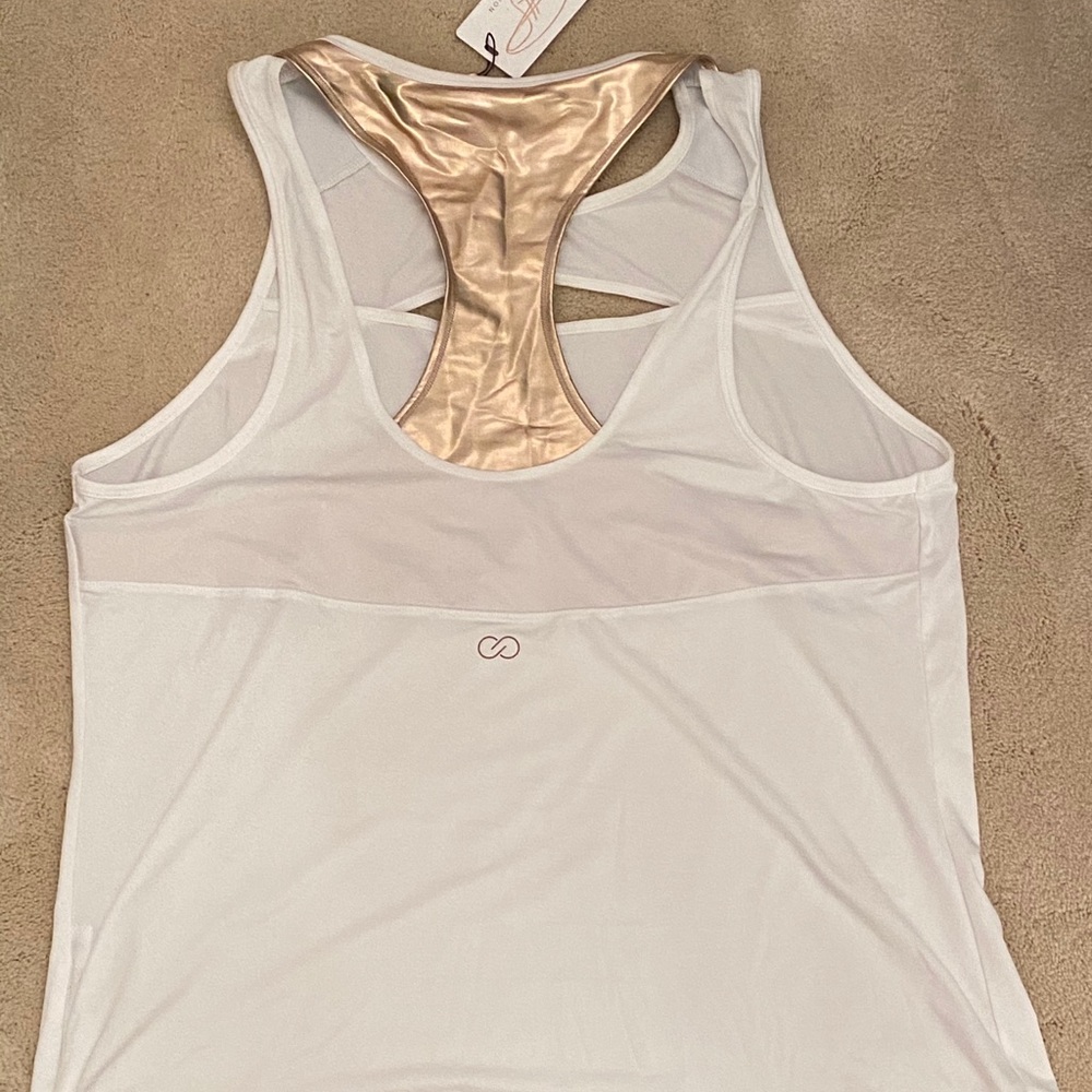 Calia by Carrie Underwood rose gold tank top